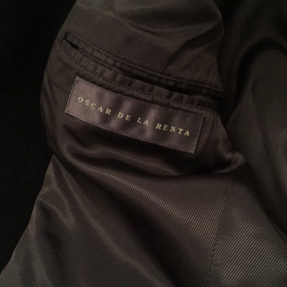 Oscar De La Renta Black Wool Sport Clay